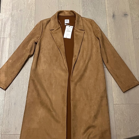 Zara faux suede coat - Picture 1 of 8